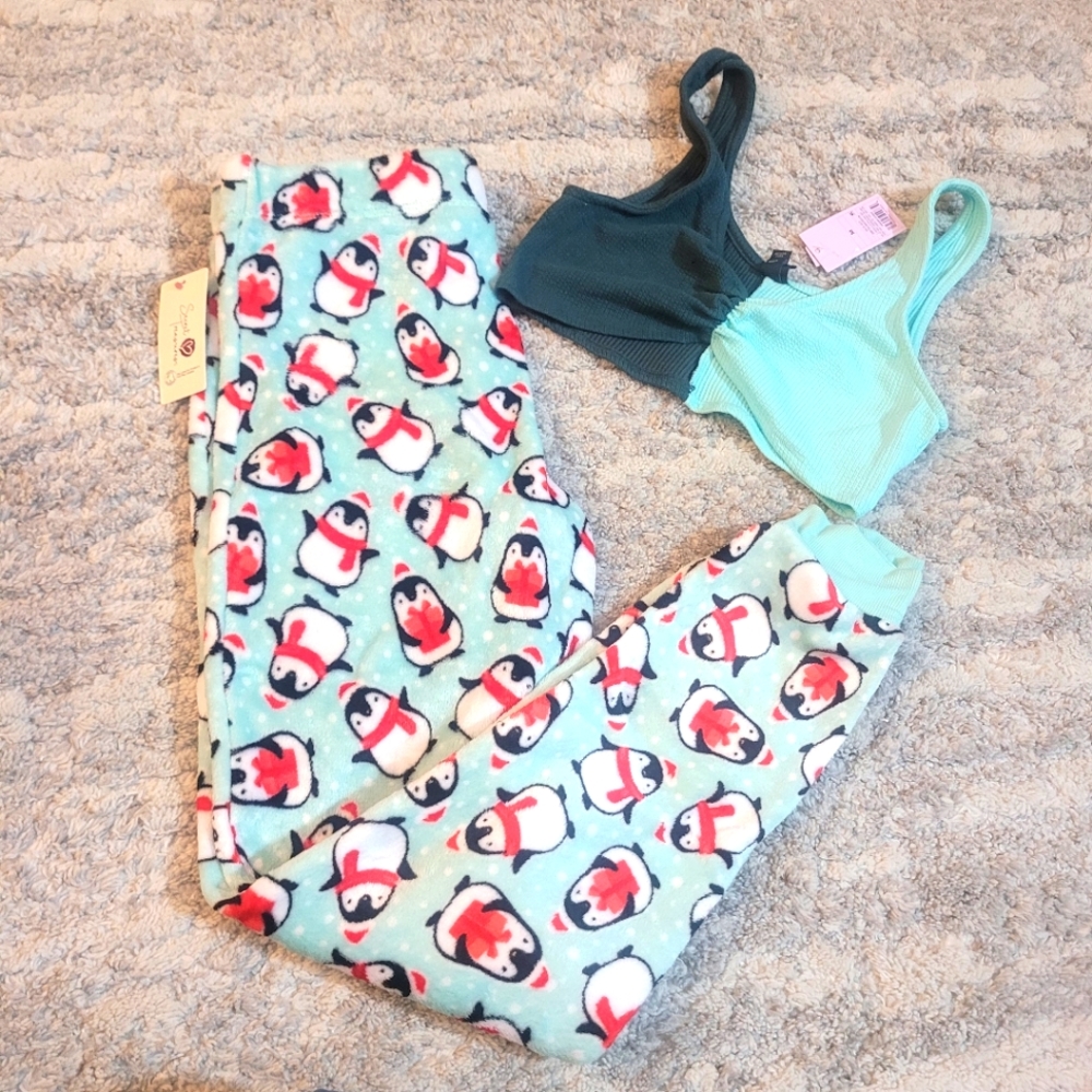 Pinguin Pajamas pants and tank top set.